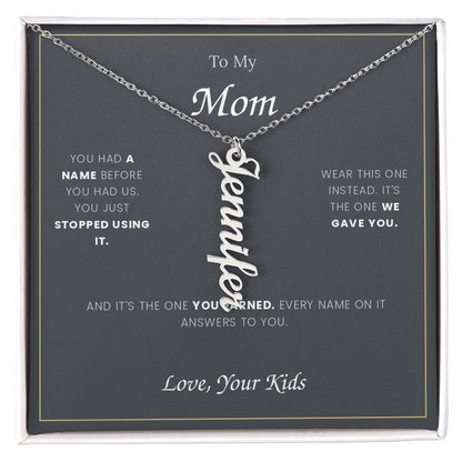 To My Mom — Custom Name Necklace with Your Children's Names