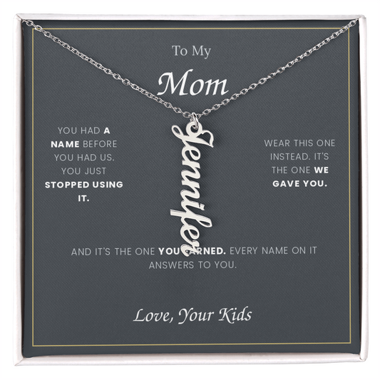 To My Mom — Custom Name Necklace with Your Children's Names