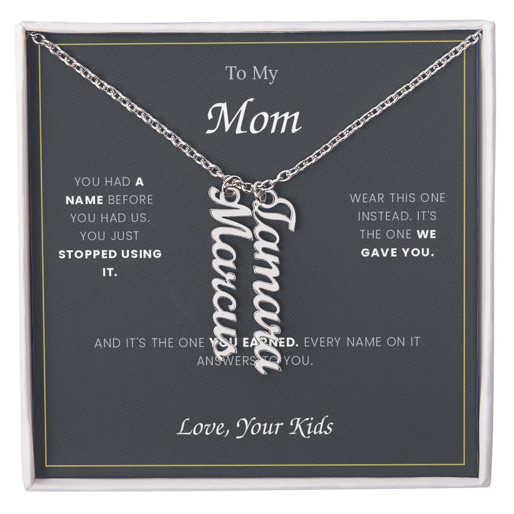 To My Mom — Custom Name Necklace with Your Children's Names