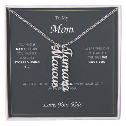To My Mom — Custom Name Necklace with Your Children's Names
