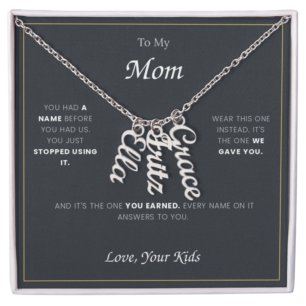 To My Mom — Custom Name Necklace with Your Children's Names