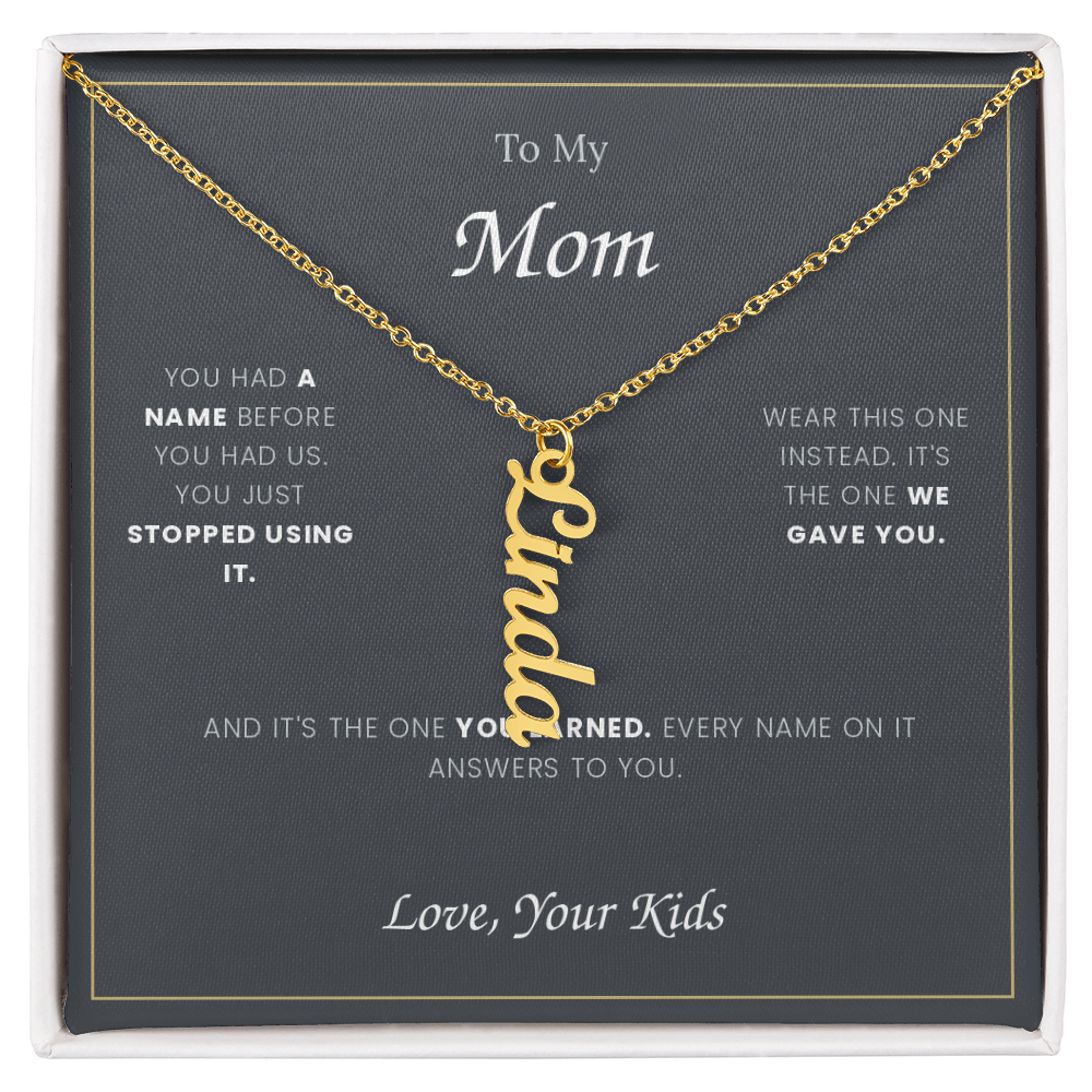 To My Mom — Custom Name Necklace with Your Children's Names