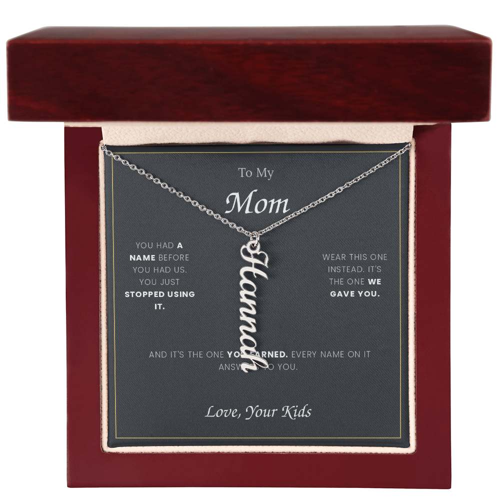 To My Mom — Custom Name Necklace with Your Children's Names