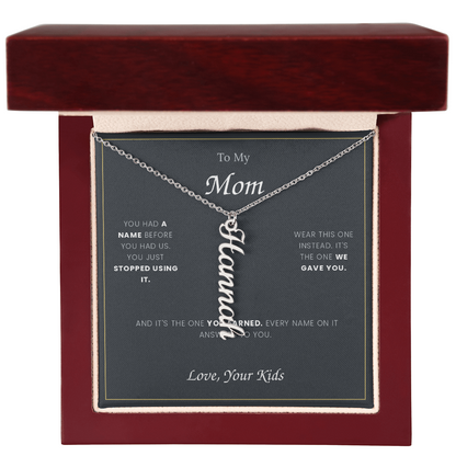 To My Mom — Custom Name Necklace with Your Children's Names