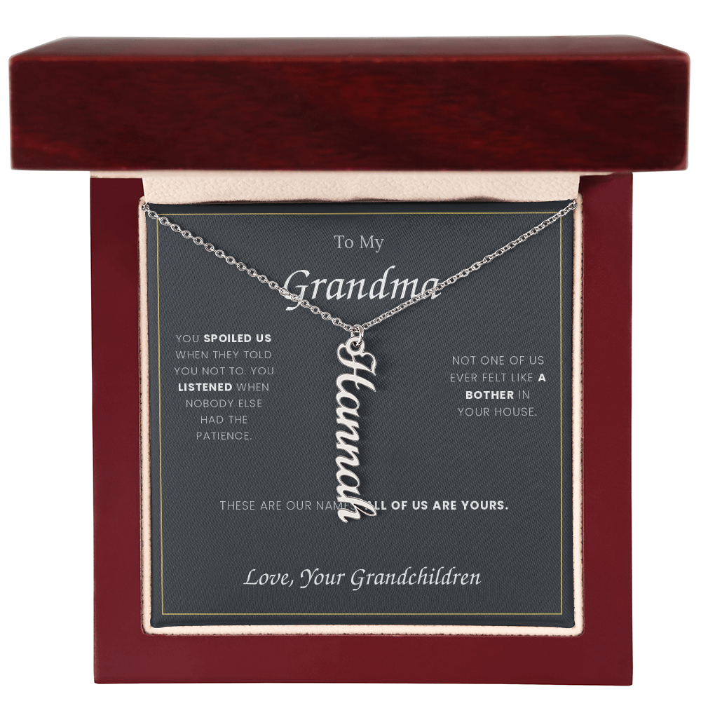 To My Grandma — Name Necklace with Her Grandchildren's Names