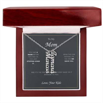 To My Mom — Custom Name Necklace with Your Children's Names