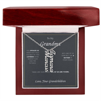 To My Grandma — Name Necklace with Her Grandchildren's Names
