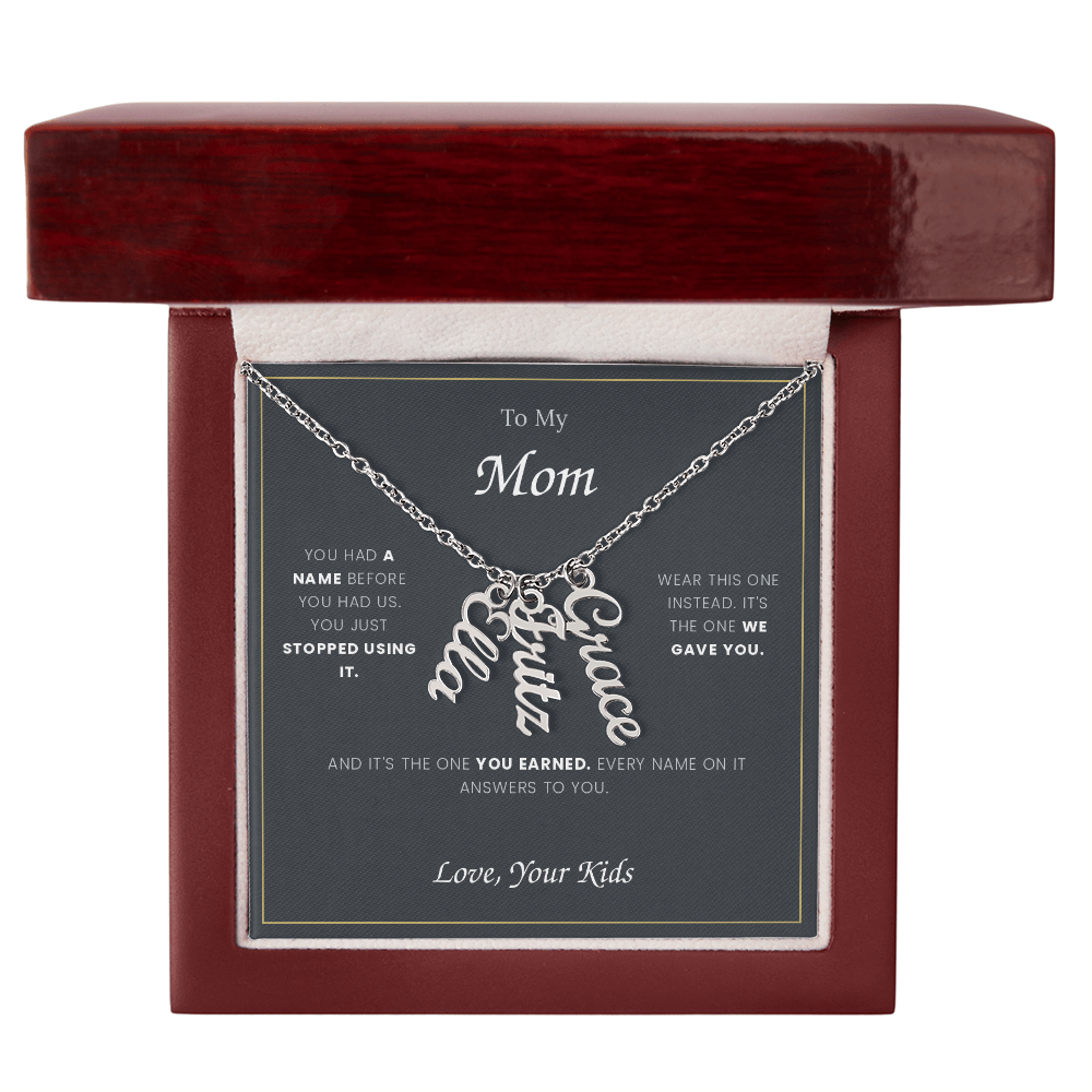 To My Mom — Custom Name Necklace with Your Children's Names