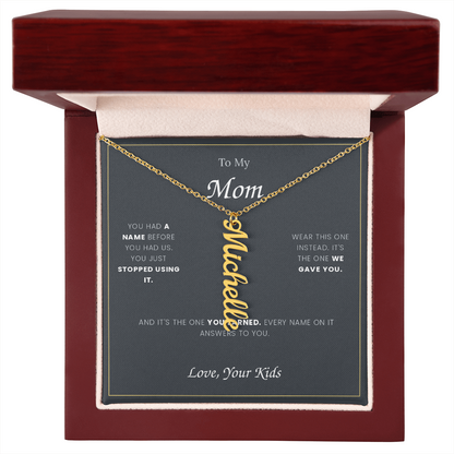 To My Mom — Custom Name Necklace with Your Children's Names