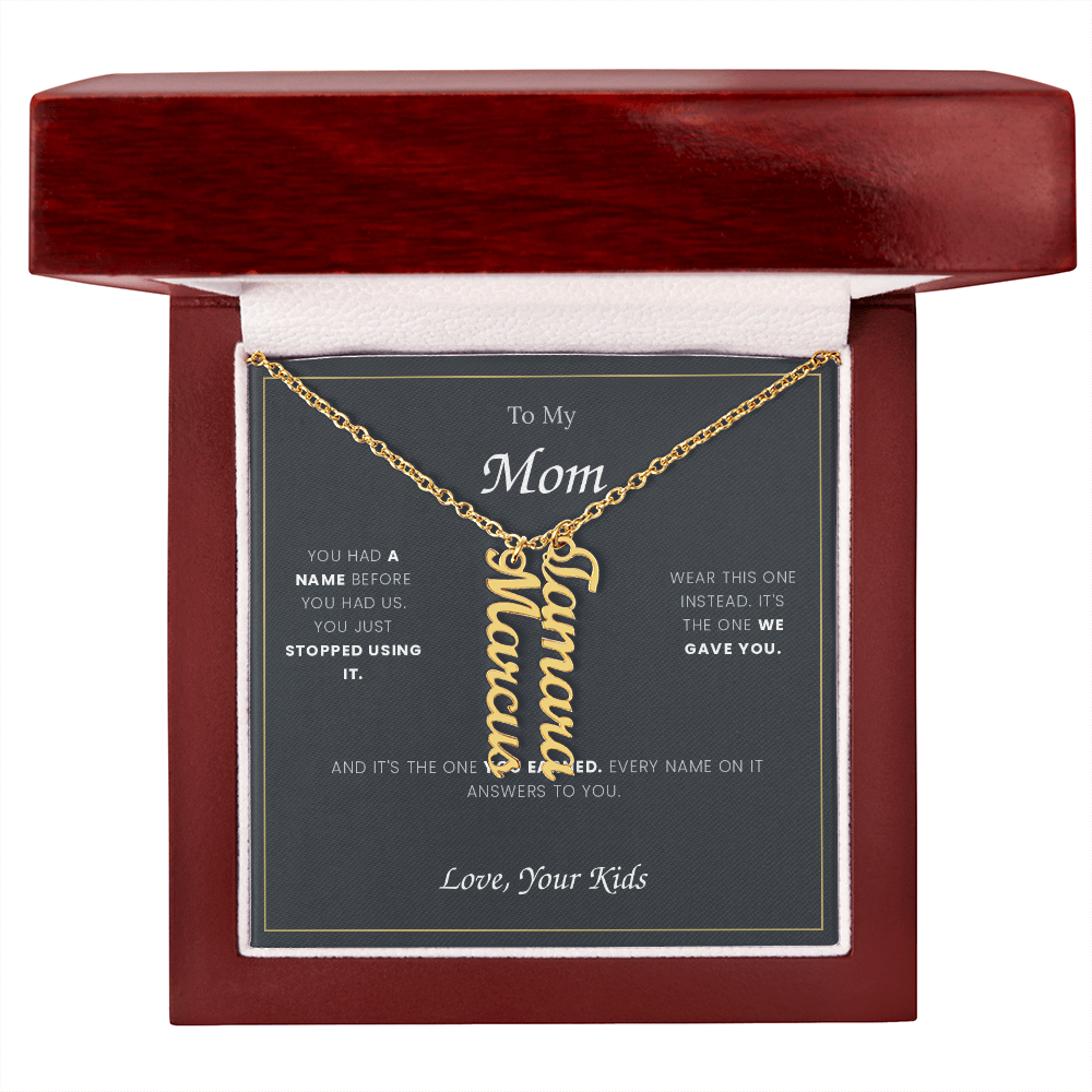 To My Mom — Custom Name Necklace with Your Children's Names