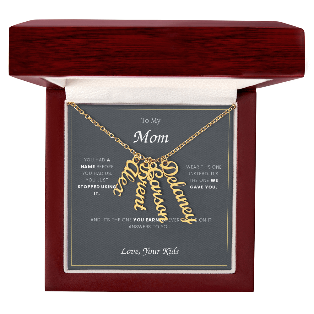 To My Mom — Custom Name Necklace with Your Children's Names